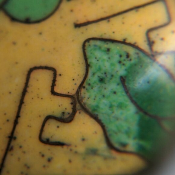 Vintage Real Glass Cloisonne Floral Vase Chinese Antiques - Picture 10 of 11